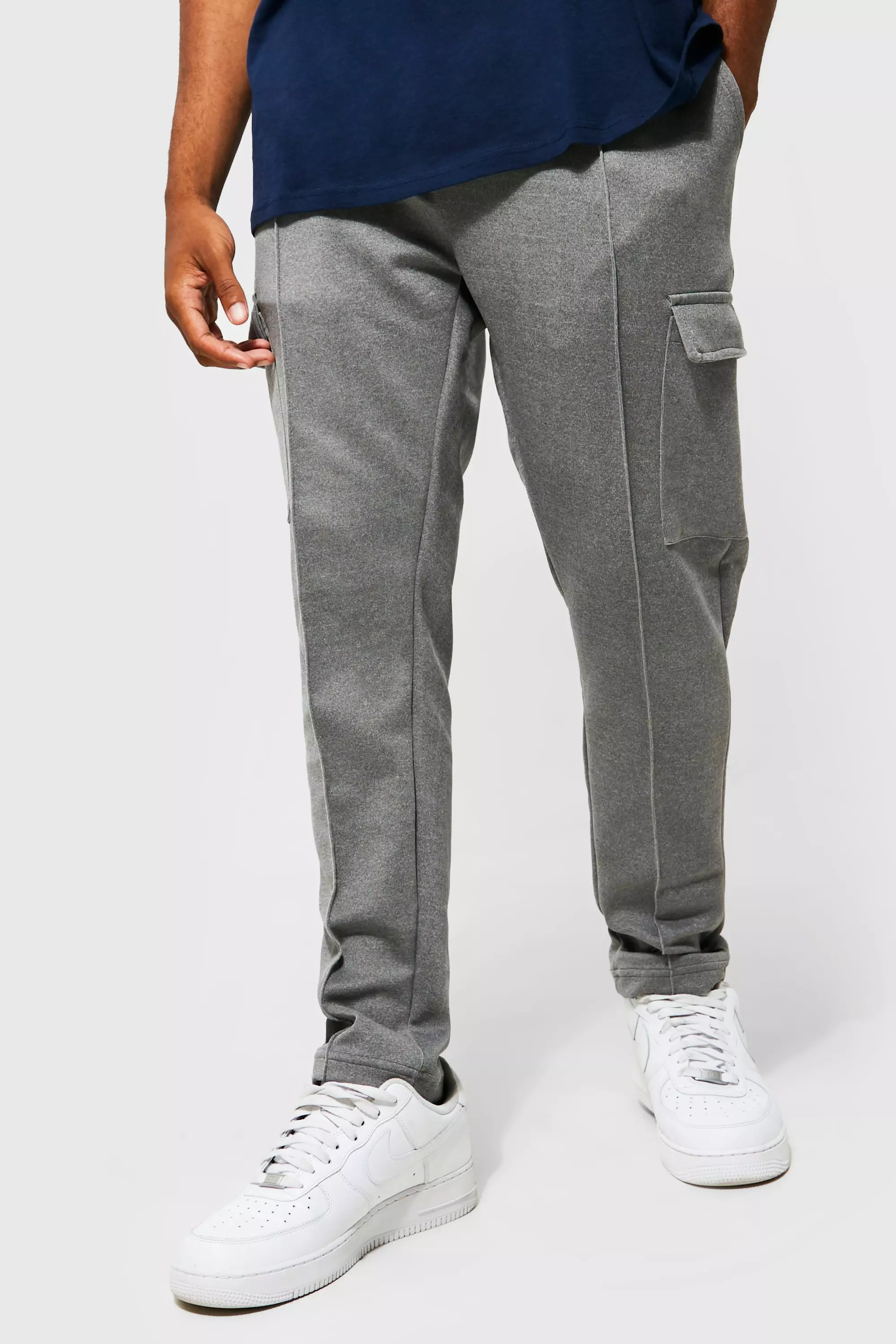 Scuba Slim Fit Cargo Joggingbroek Met Biezen boohooMAN